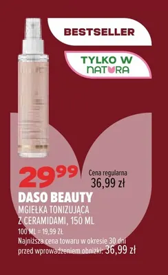 Mgiełka tonizująca z ceramidami Daso Beauty promocja w Drogerie Natura