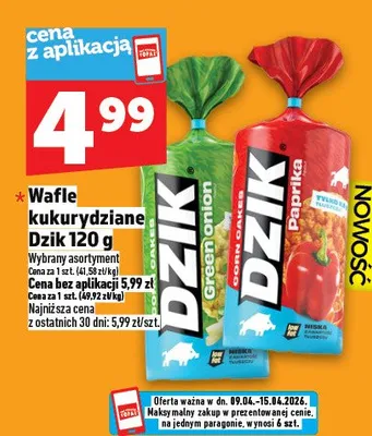 Wafle kukurydziane Dzik 120g promocja w TOPAZ