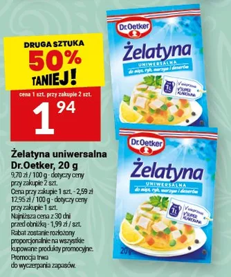 Żelatyna uniwersalna Dr.Oetker promocja w Twój Market