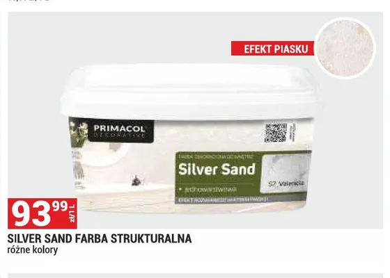 Farba strukturalna Silver Sand Primacol promocja w Merkury Market