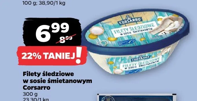 Filety śledziowe w sosie śmietankowym Corsarro promocja w Netto