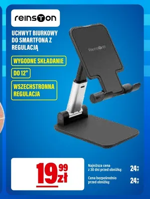 Uchwyt biurkowy do smartfona z regulacją Reinston promocja w RTV EURO AGD