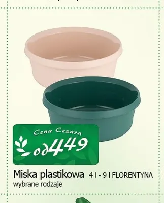 Miska plastikowa Florentyna promocja w CEZAR Delikatesy