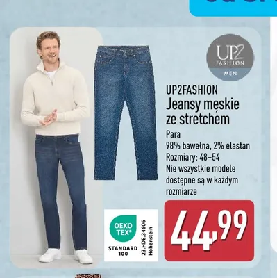Jeansy męskie ze stretchem Up2fashion promocja w Aldi