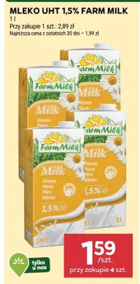 Mleko UHT 1,5% promocja w Stokrotka