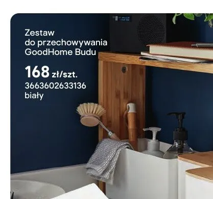 Zestaw do przechowywania GoodHome Budu biały promocja w Castorama