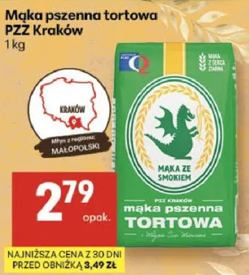 Mąka pszenna tortowa promocja w Delikatesy Centrum