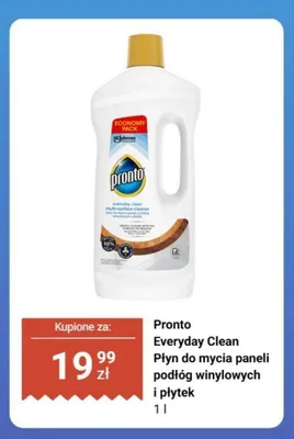 Płyn do mycia paneli podłóg winylowych i płytek Pronto Everyday Clean promocja w Biedronka