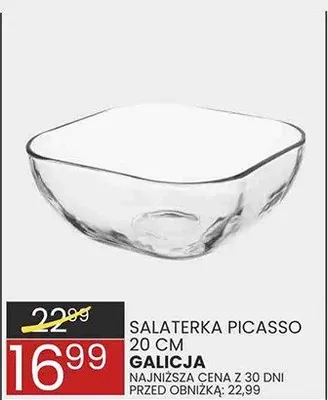 Salaterka Picasso szklana Galicja promocja w Wafelek