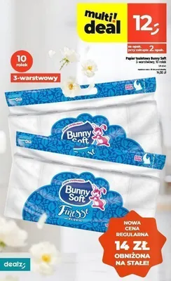 Papier toaletowy Bunny Soft 10-pak 3-warstwowy promocja w Dealz