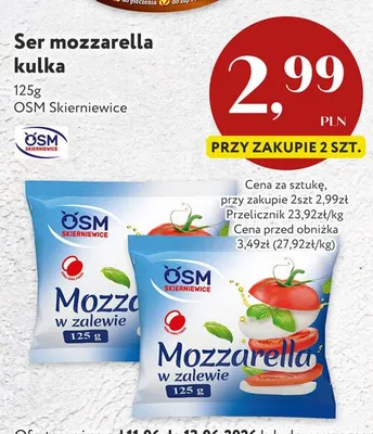 Ser mozzarella kulka OSM Skierniewice promocja w Market Point