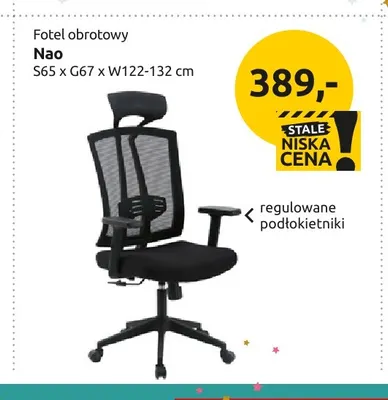 Fotel obrotowy Nao promocja w Black Red White