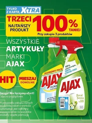 Płyn do szyb Ajax Flora Glass Clean promocja w Kaufland