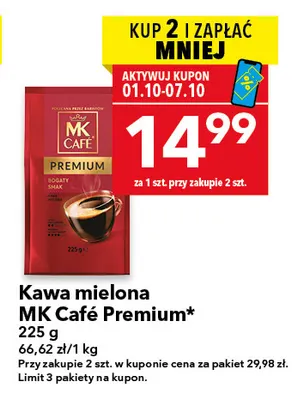Kawa mielona MK Café Premium promocja w LEWIATAN