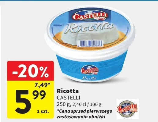 Ricotta promocja w Intermarche