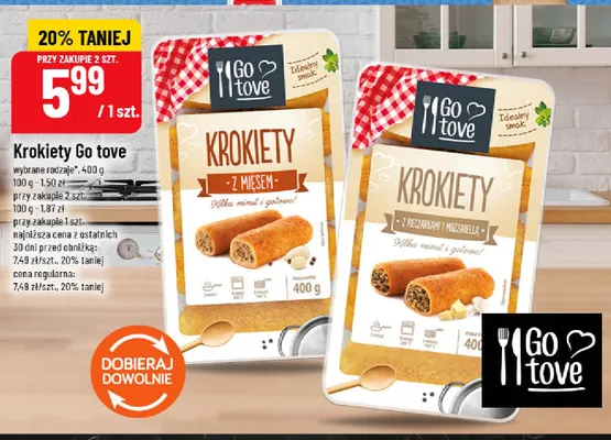 Krokiety z mięsem Go tove promocja w POLOmarket