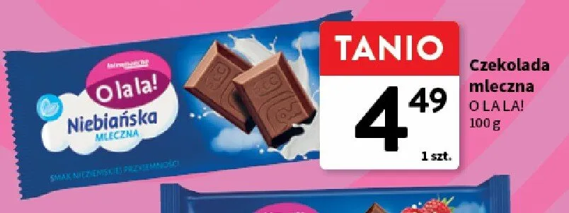 Czekolada Niebiańska mleczna O la la! promocja w Intermarche