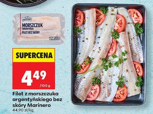 Filet z morszczuka argentyńskiego bez skóry promocja w Biedronka