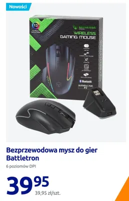 Bezprzewodowa mysz do gier Battletron promocja w Action