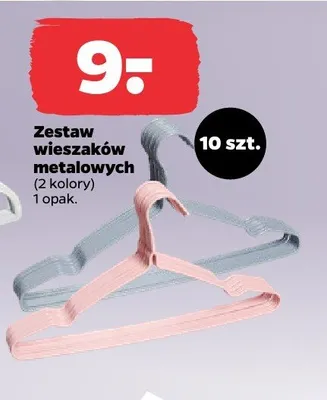 Zestaw wieszaków metalowych promocja w Netto