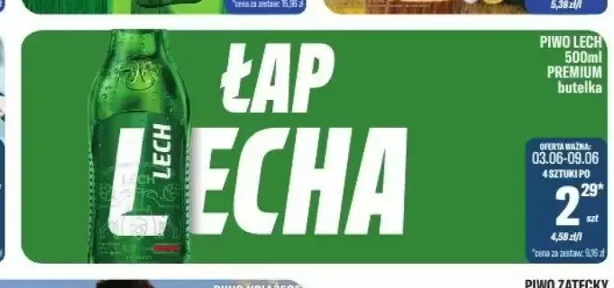 Piwo Lech Premium butelka promocja w Tomi Markt
