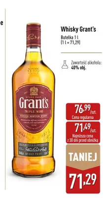 Whisky Grant's promocja w Aldi