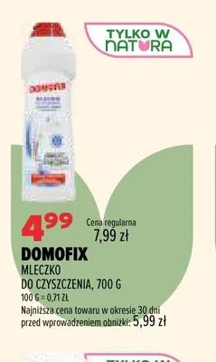 Mleczko do czyszczenia Domofix promocja w Drogerie Natura