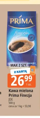 Kawa mielona Prima Finezja promocja w Leclerc