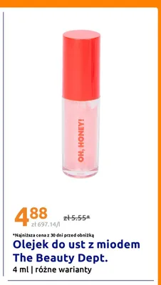 Olejek do ust z miodem The Beauty Dept. promocja w Action