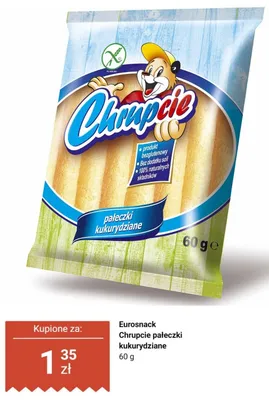 Chrupki pałeczki kukurydziane Chrupcie promocja w Dino