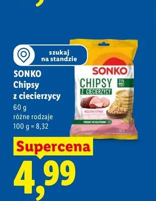 Chipsy z ciecierzycy Sonko promocja w Lidl