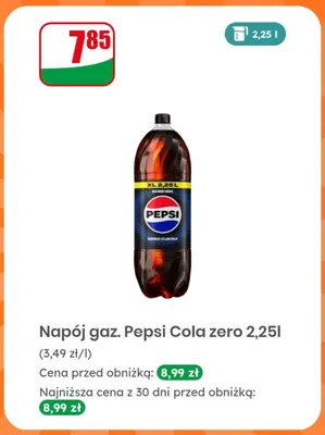 Napój gazowany Pepsi Cola Zero promocja w Dino