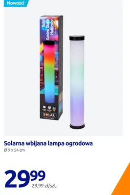 Solarna wbijana lampa ogrodowa Ø9x54 cm promocja w Action