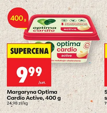 Margaryna Optima Cardio Active 400g promocja w Biedronka