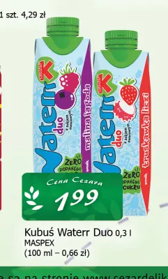 Napój Kubuś Waterrr Duo Maspex promocja w CEZAR Delikatesy
