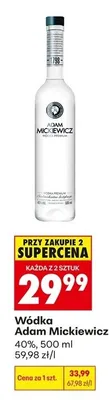 Wódka Adam Mickiewicz 40% promocja w Biedronka