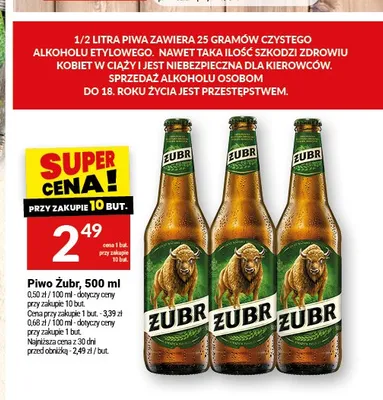 Piwo Żubr promocja w Twój Market