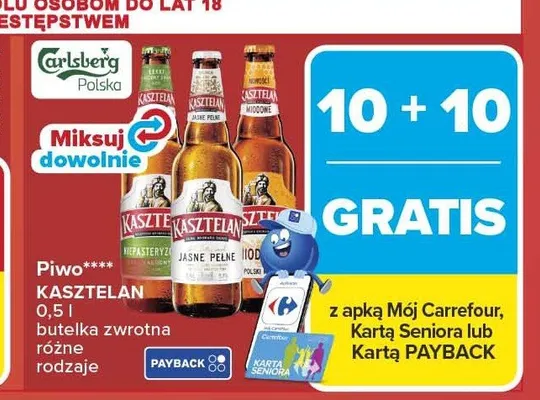 Piwo Kasztelan Miodowe promocja w Carrefour