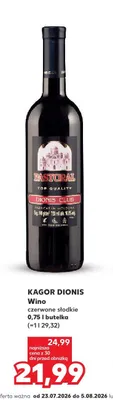 Wino czerwone słodkie Kagor Dionis promocja w Kaufland