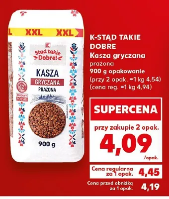 Kasza gryczana prażona K-Stąd Takie Dobre promocja w Kaufland
