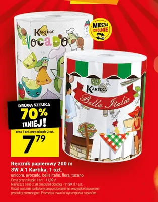 Ręcznik papierowy Kartika Bella Italia 200 m promocja w Twój Market