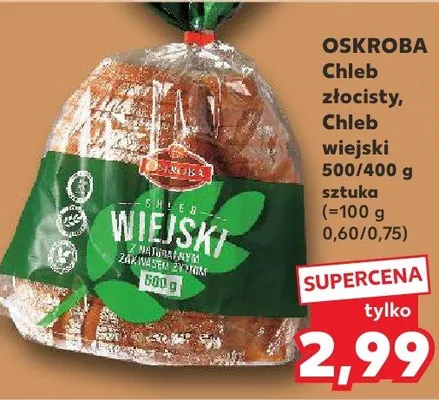Chleb wiejski Oskroba promocja w Kaufland