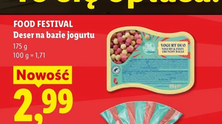 Deser na bazie jogurtu Food Festival promocja w Lidl