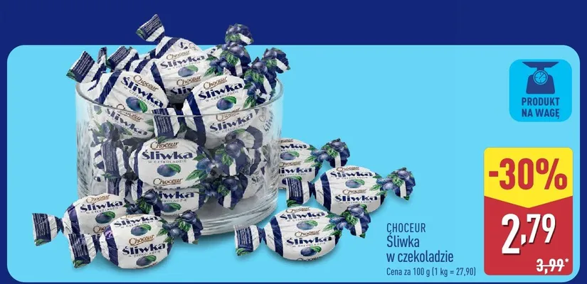 Śliwka w czekoladzie Choceur promocja w Aldi