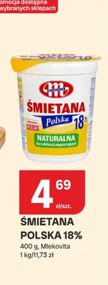 Śmietana Polska Mlekovita 18% promocja w Chorten