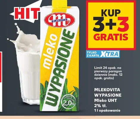 Mleko UHT Mlekovita 2% promocja w Kaufland