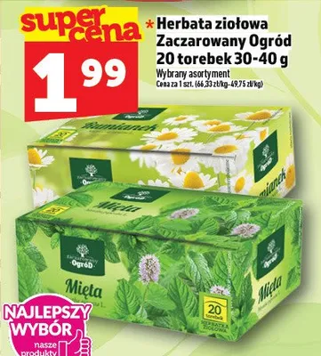 Herbata ziołowa Zaczarowany Ogród 20 torebek 30-40g promocja w TOPAZ
