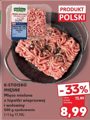 Mięso mielone z łopatki wieprzowej i wołowiny promocja w Kaufland
