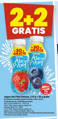 Jogurt Ale Pitny Danone truskawka-poziomka promocja w Twój Market