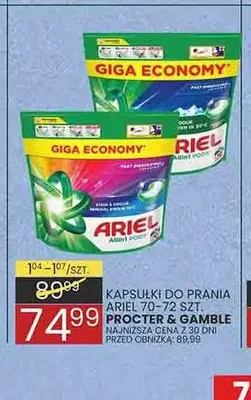 Kapsułki do prania Ariel promocja w Wafelek